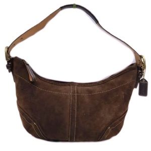 Coach Soho Brown Suede Hobo Handbag Purse